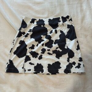 Francesca's Black and White Mini Skirt